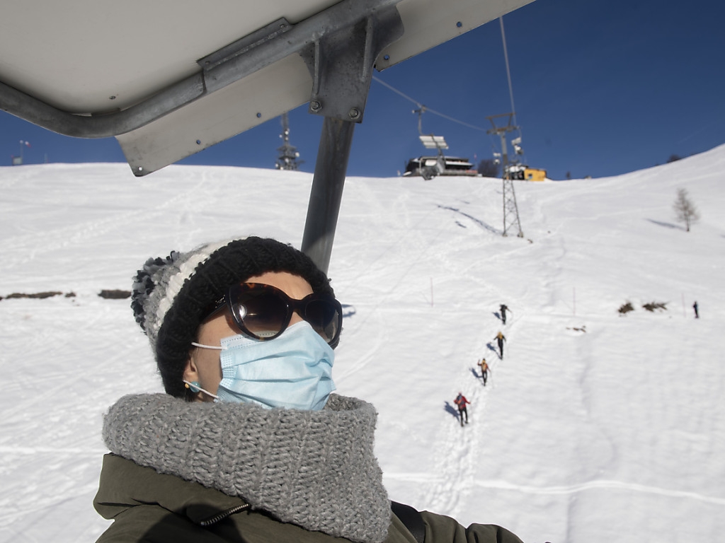 Les amateurs de ski et de snowboard ont dû porter le masque sur les remontées mécaniques l'hiver dernier.