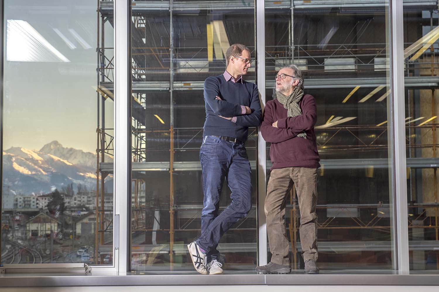 Jessen Page, professeur HES, et François Maréchal, professeur en systèmes énergétiques à l'EPFL collaborent étroitement. Le futur campus Energypolis sera leur labo.
