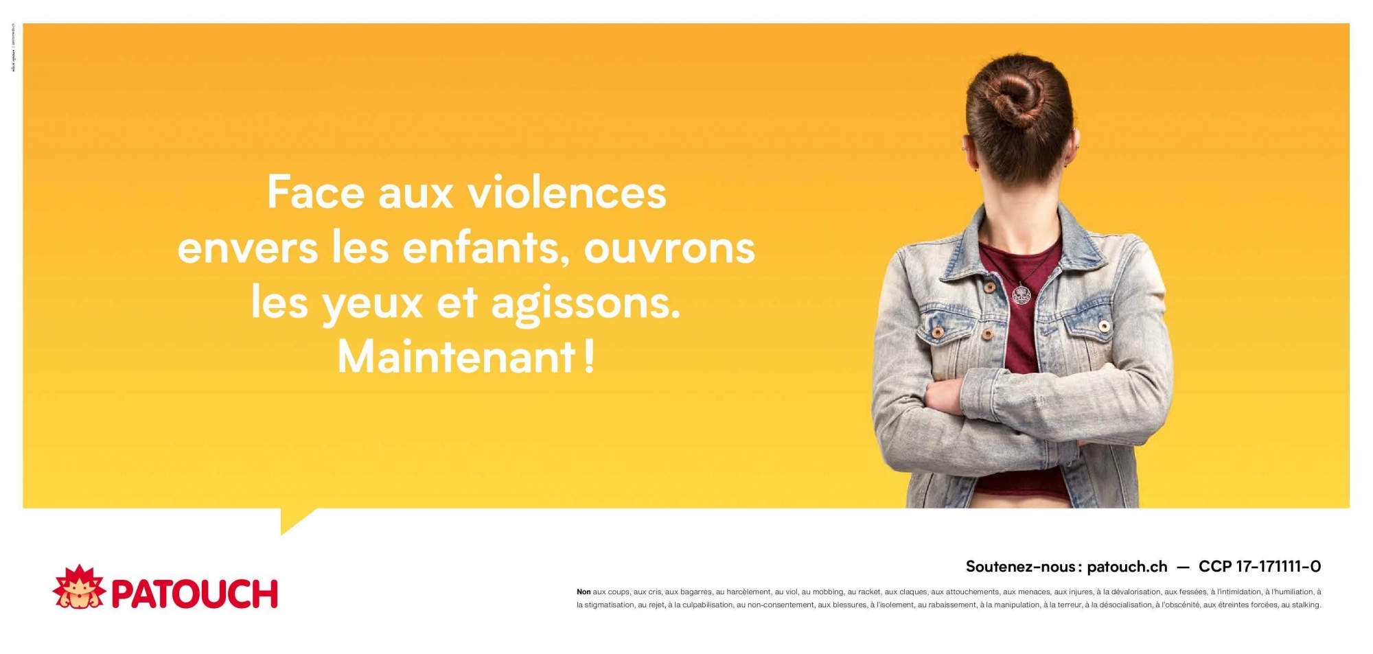 L'une des affiches de la nouvelle campagne de prévention de Patouch