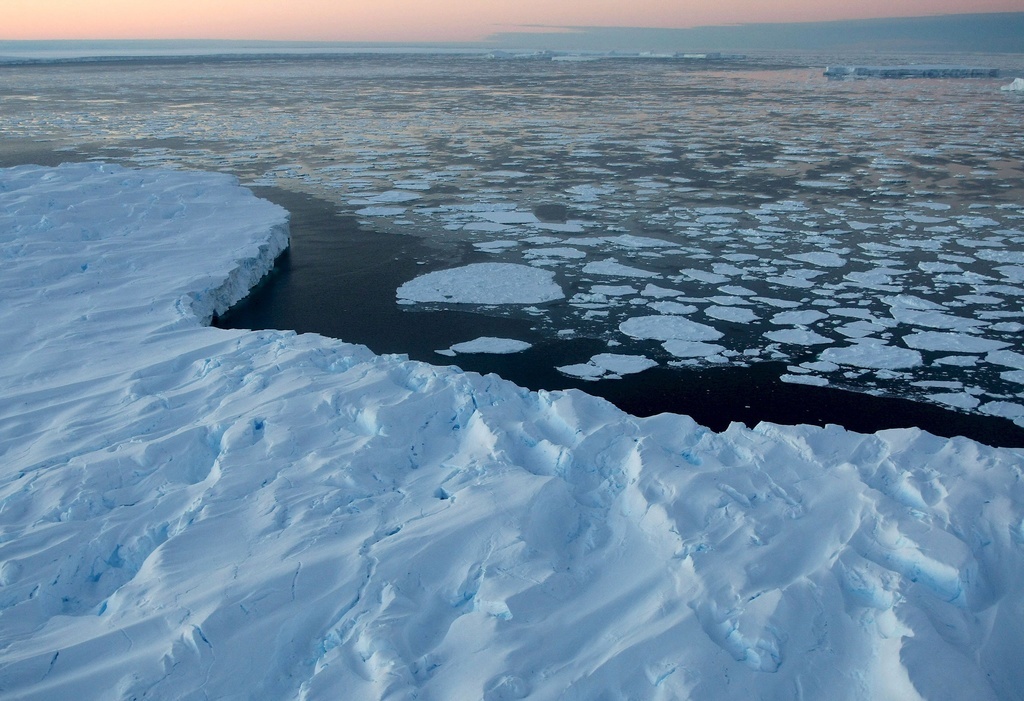 Les glaces fondent partout, comme ici celles de la banquise dans le territoire australien de l'Antarctique.