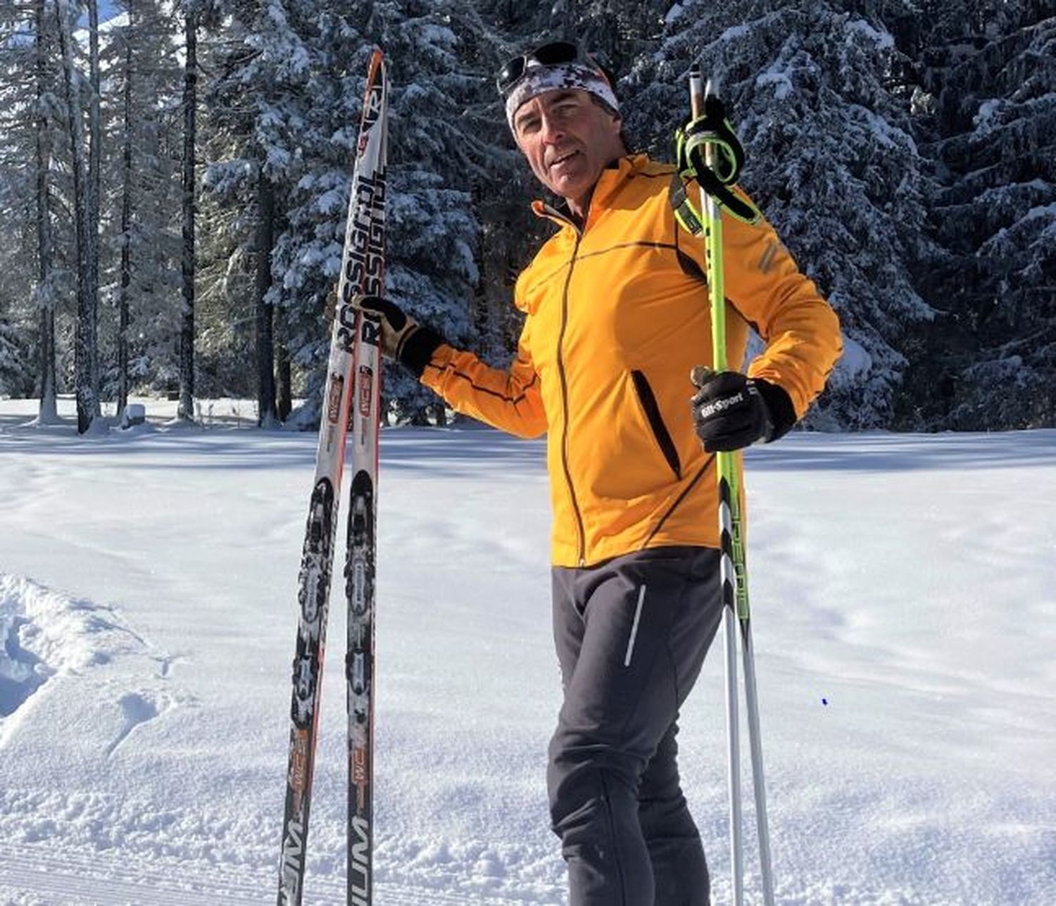 Jean-Marcel Délitroz s'entraîne dur pour boucler ses 24 heures à ski de fond.