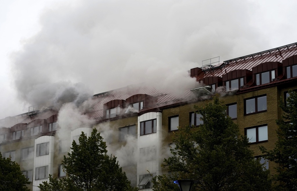 L'explosion a ravagé mardi un immeuble de Göteborg.