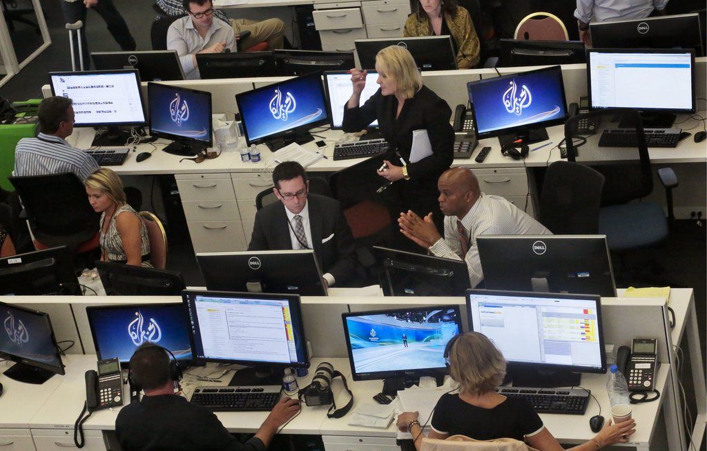 La rédaction d'Al Jazeera à New York. Onze autres bureaux sont ouverts à travers les Etats-Unis. 