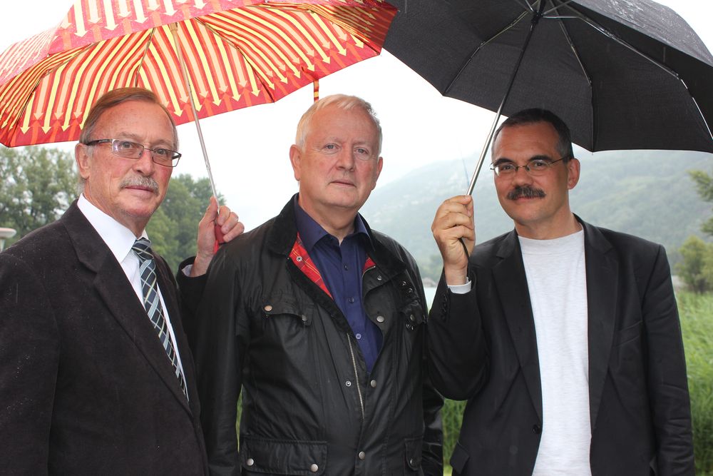 Gérard Gillioz (président de l'ASCV), Me Jacques Philippoz (avocat conseil) et Jean-François Steiert (président de HTST) restent unis et ne perdent pas espoir.