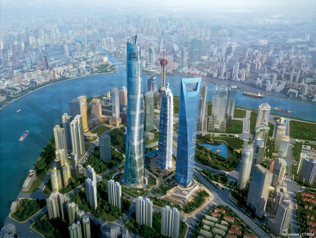 Une fois terminée, la Shanghai Tower culminera à 630 mètres. 