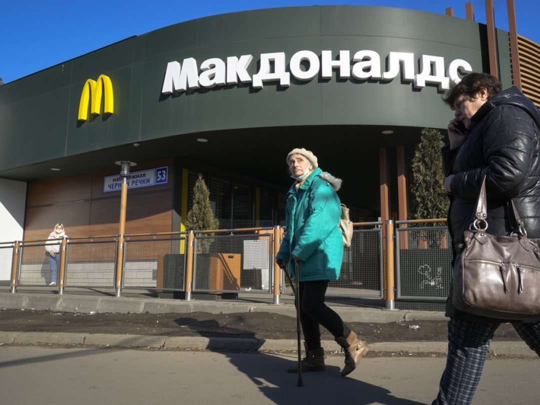 Le géant américain de la restauration rapide avait fermé ses enseignes en Russie début mars. Ici à Saint-Pétersbourg.