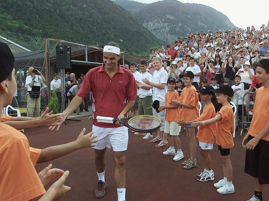 Roger Federer avait disputé une exhibition à Grône en juillet 2003.