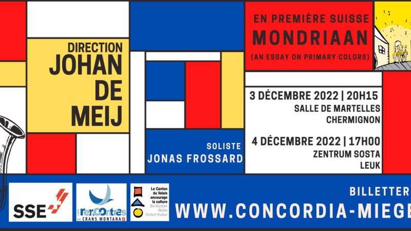 1ère suisse : Mondriaan, dirigé par Johan De Meij