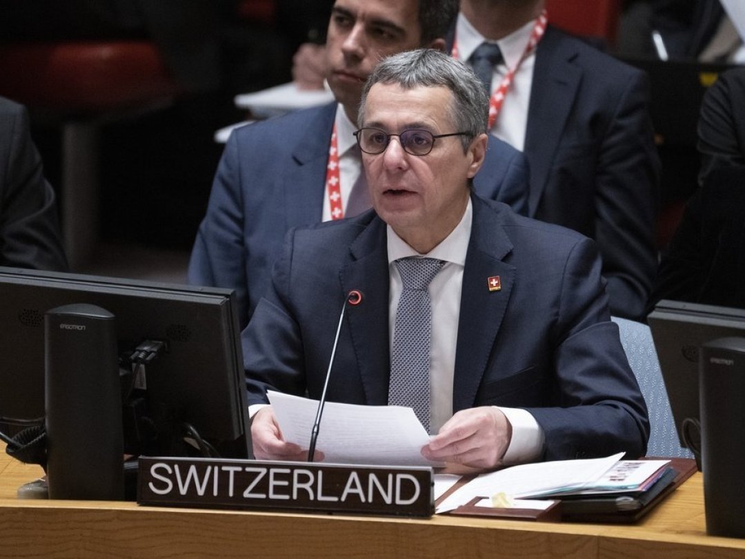 Ignazio Cassis a ciblé les violations "flagrantes" de la Russie en Ukraine pour son premier discours devant le Conseil de sécurité de l'ONU.