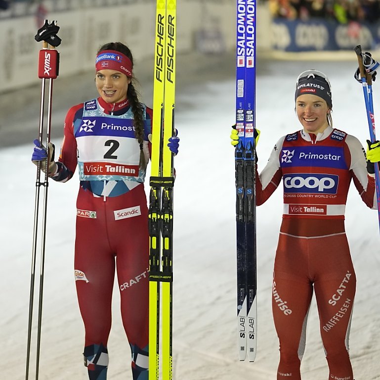 Nadine Fähndrich (à droite) a pris la 3e place du sprint de Tallinn.