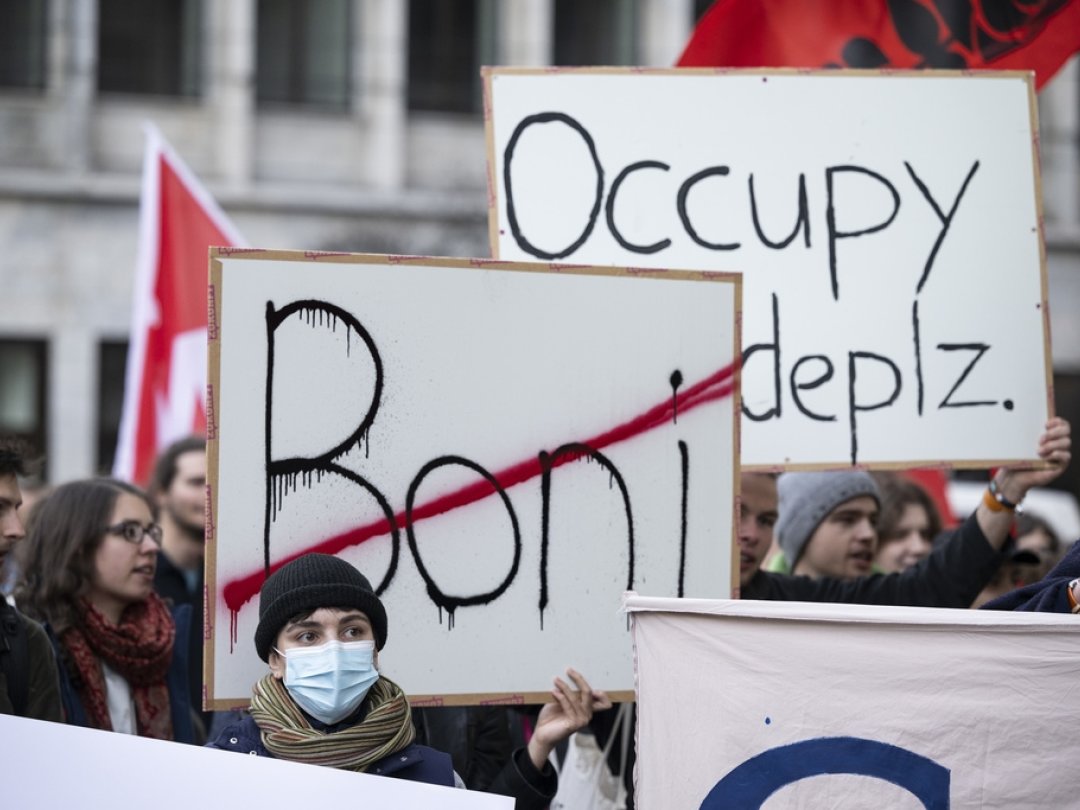 Credit Suisse ne versera pas de bonus à ses employés, une demande qui avait notamment été formulée lors d'une manifestation qui s'est tenue à Zurich le 20 mars.