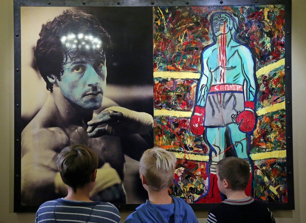 Le public s'est pressé pour voir l'exposition de Sylvester Stallone dont les films sont très appréciés en Russie.