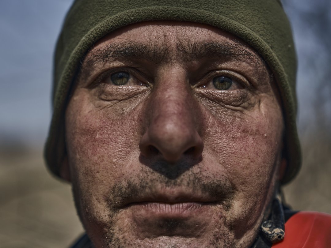 Un soldat ukrainien sur le front de Bakhmout, le 10 avril 2023.