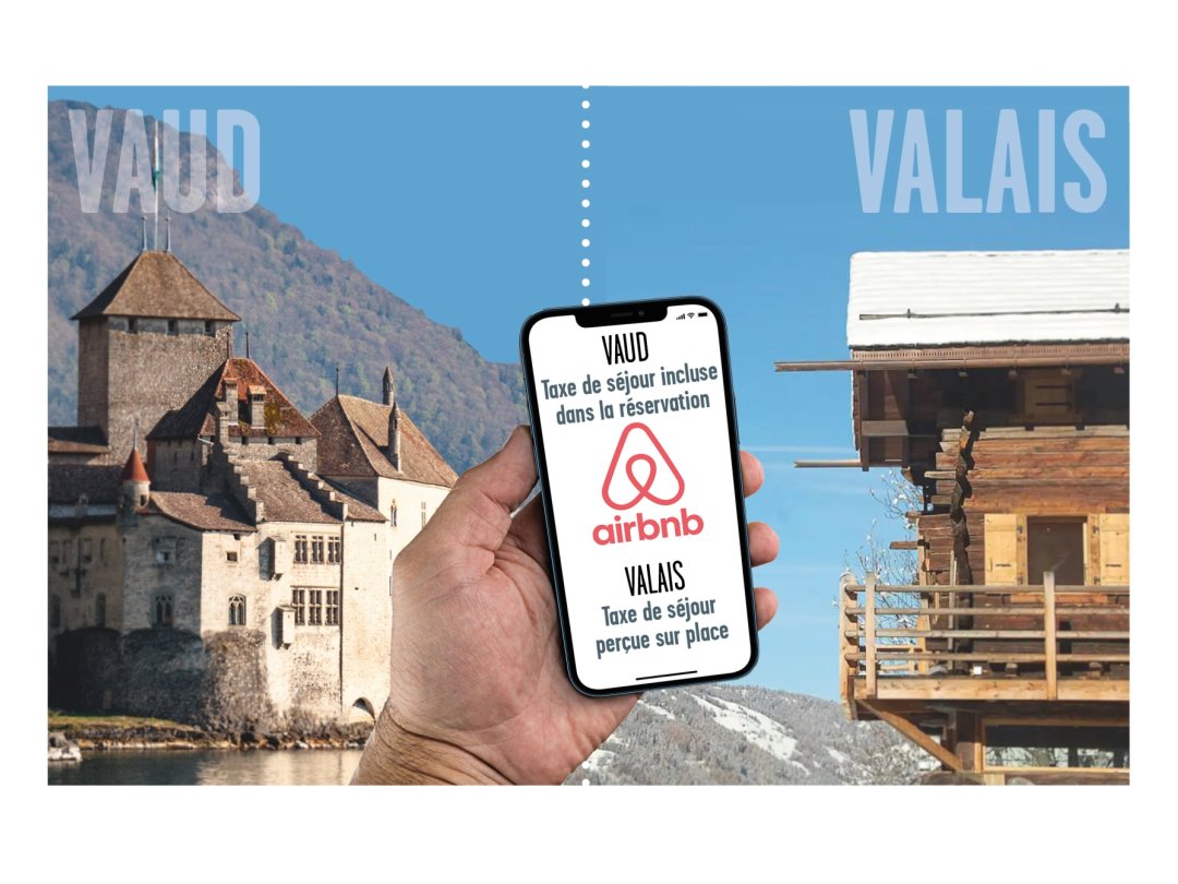 Pour vingt communes touristiques du canton de Vaud, Airbnb prélève directement la taxe de séjour au moment de la réservation. En Valais, elle doit être perçue par le loueur ou payée par le client à l'office du tourisme.
