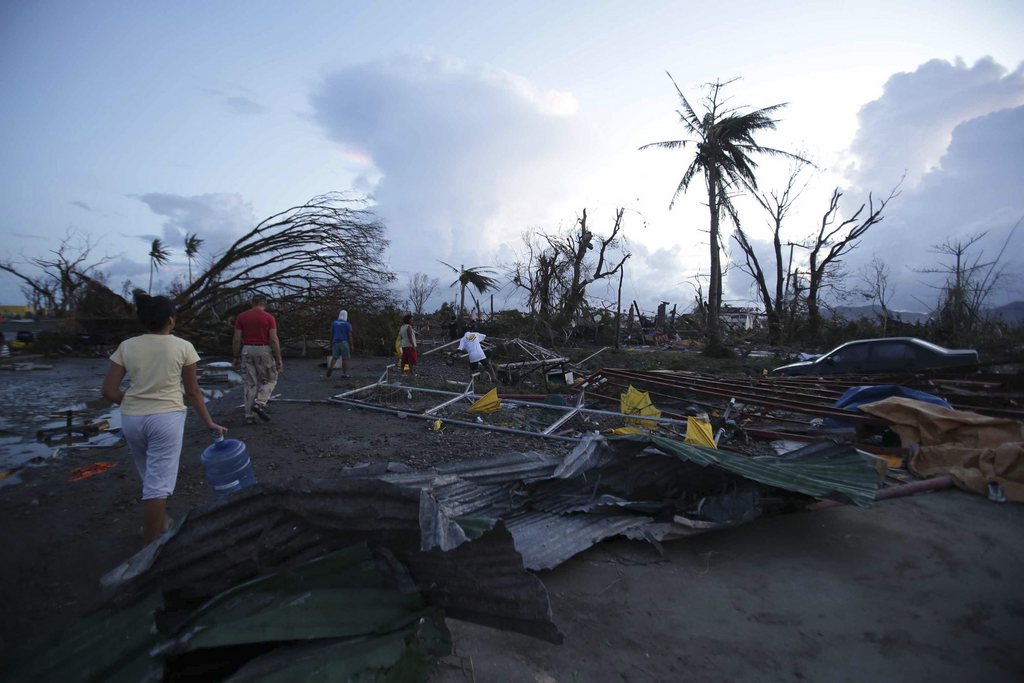 Tacloban City, dans la province de Leyte, Philippines.