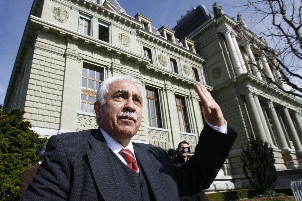 Dogu Perinçek lors de son procès à Lausanne le 6 mars 2007.