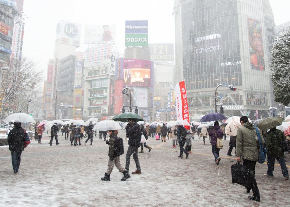 Vingt-sept centimètres de neige sont tombés samedi à Tokyo. Chutes et accidents de la route ont fait 11 morts.