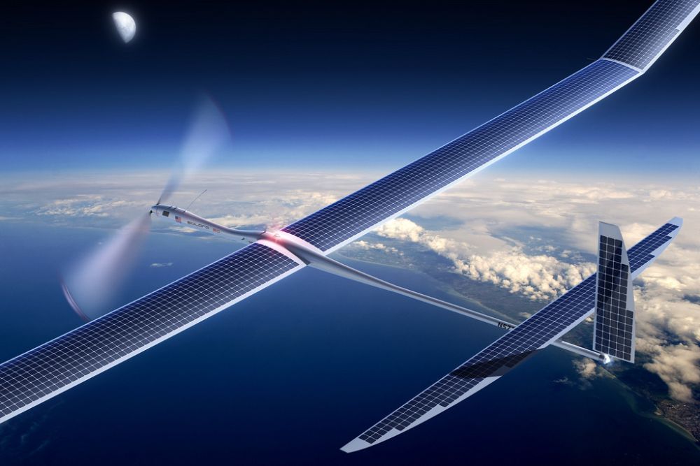 Les drones de Titan fonctionnent à l'énergie solaire et sont capables de se maintenir pendant cinq ans à une altitude de 20 km.