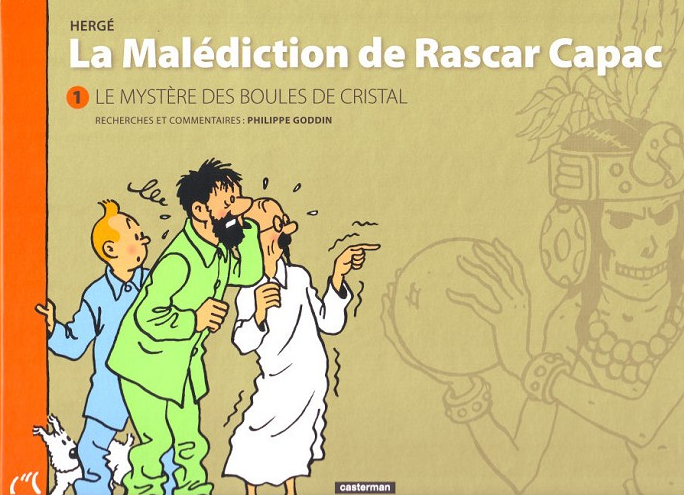 L'ouvrage présentera le récit de l'aventure de Tintin sur les pages de droites et des documents d'archives . 