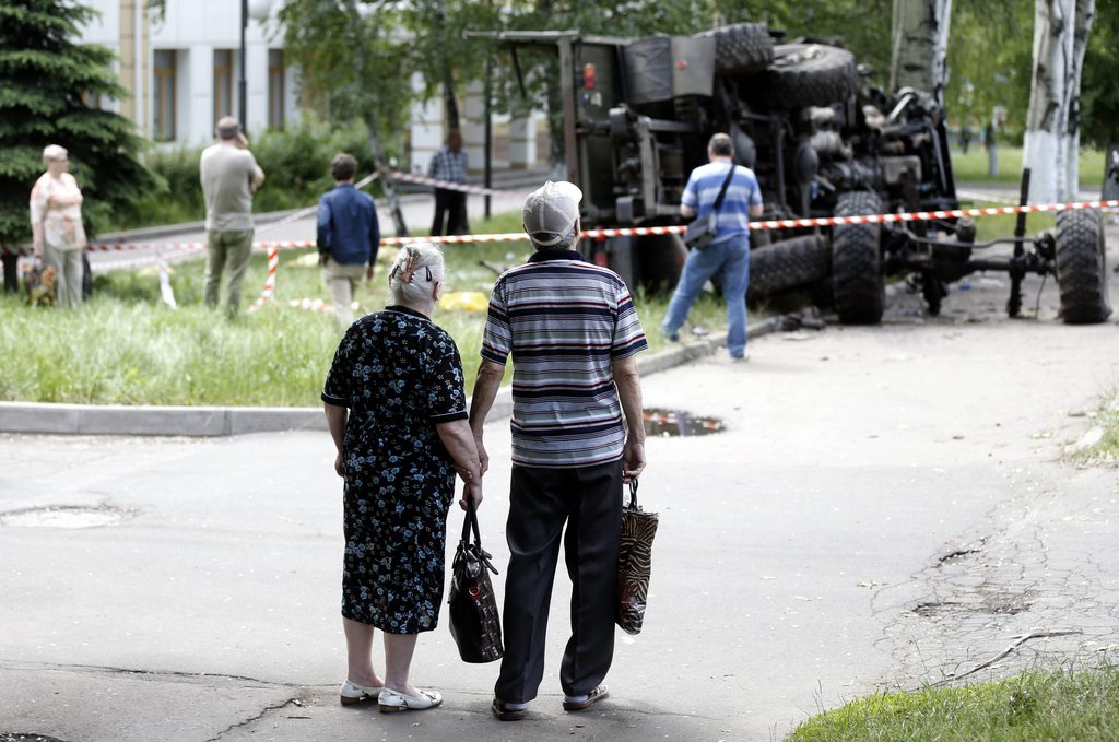 Les observateurs étaient en mission à Donetsk où les combats faisaient rage dimanche et lundi. 