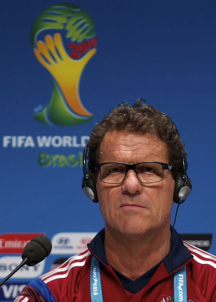 L'entraîneur de la Russie Fabio Capello est apparu tendu à la conférence de presse de samedi.