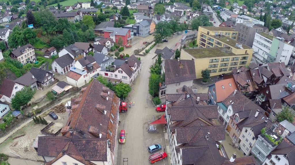 Dans la région d'Altstätten (SG), les pompiers sont intervenus près de 150 fois.