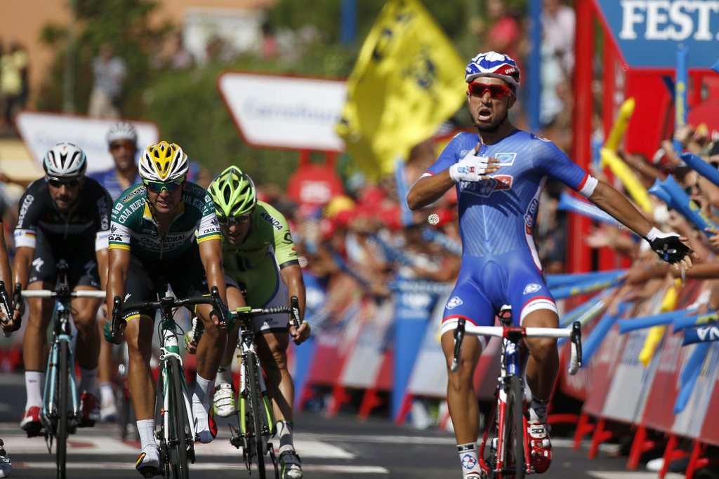 Le Français Nacer Bouhanni a remporté la 8e étape du Tour d'Espagne. Il avait déjà empoché la 2e. 
