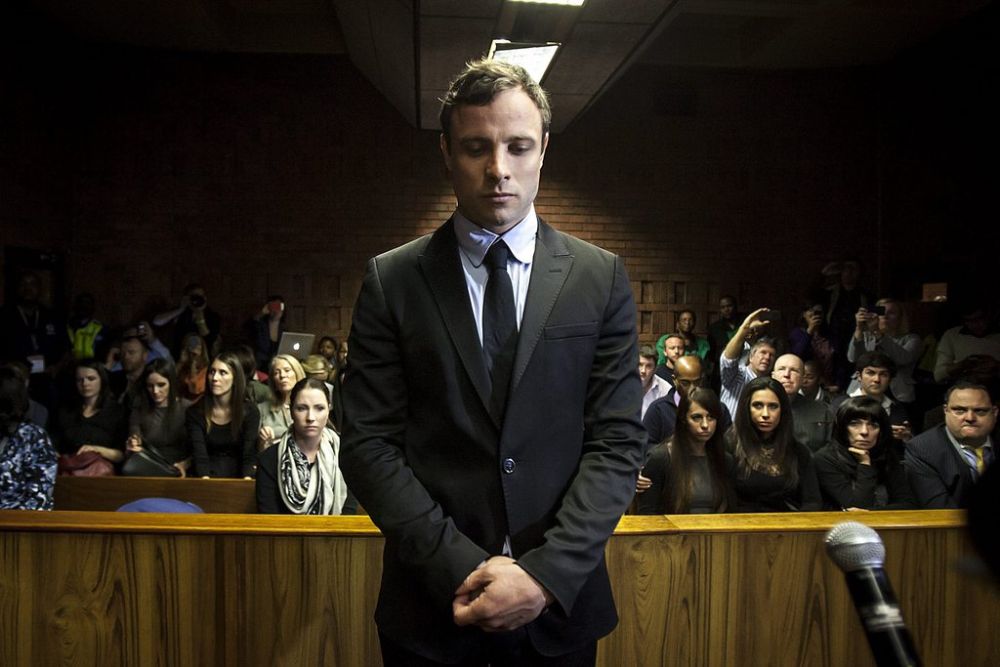 epa04465921 (FILE) A file picture dated 19 August 2013 shows South African Paralympic athlete Oscar Pistorius as he appears in the Pretoria Magistrates court in Pretoria, South Africa. Pistorius, who started a serve a five-year prison sentence for culpable homicide of his girlfriend Reeva Steenkamp last week, could face an appeals trial after prosecutors in South Africa 27 October 2014 said they would appeal against Pistorius' sentence and conviction.  EPA/STR *** Local Caption *** 51262773