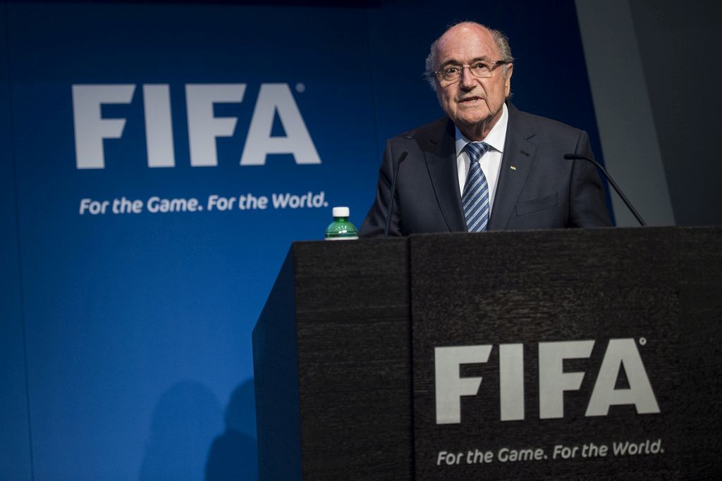 FIFA president Joseph S. Blatter speaks during a press conference at the FIFA headquarters in Zurich, Switzerland, Tuesday, June 2, 2015. Blatter intends to resign, calls an extraordinary congress to elect his successor, he announced at the news conference. (KEYSTONE/Ennio Leanza)