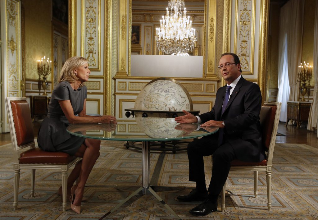 Claire Chazal a interviewé tous les grands noms de la politique dont le président François Hollande.
