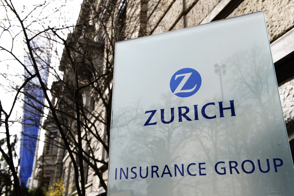 ARCHIV --- ZUR MITTEILUNG, DASS ZURICH INSURANCE SEINEN ENGLISCHEN KONKURRENTEN RSA NICHT UEBERNEHMEN WILL, STELLEN WIR IHNEN FOLGENDES BILD ZUR VERFUEGUNG --- Das Logo des Versicherungskonzerns Zurich Insurance Group, aufgenommen am Dienstag, 11. Maerz 2014, in Zuerich. (KEYSTONE/Steffen Schmidt)