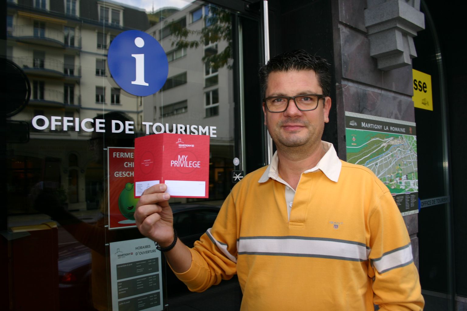 Le directeur Fabian Claivaz présente la nouvelle offre de Martigny Touriste: "My privilege".
