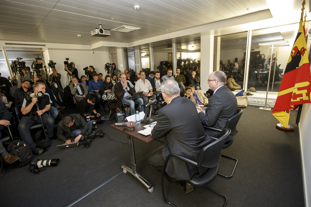 Olivier Jornot et Francois Schmutz ont tenu une conférence de presse.