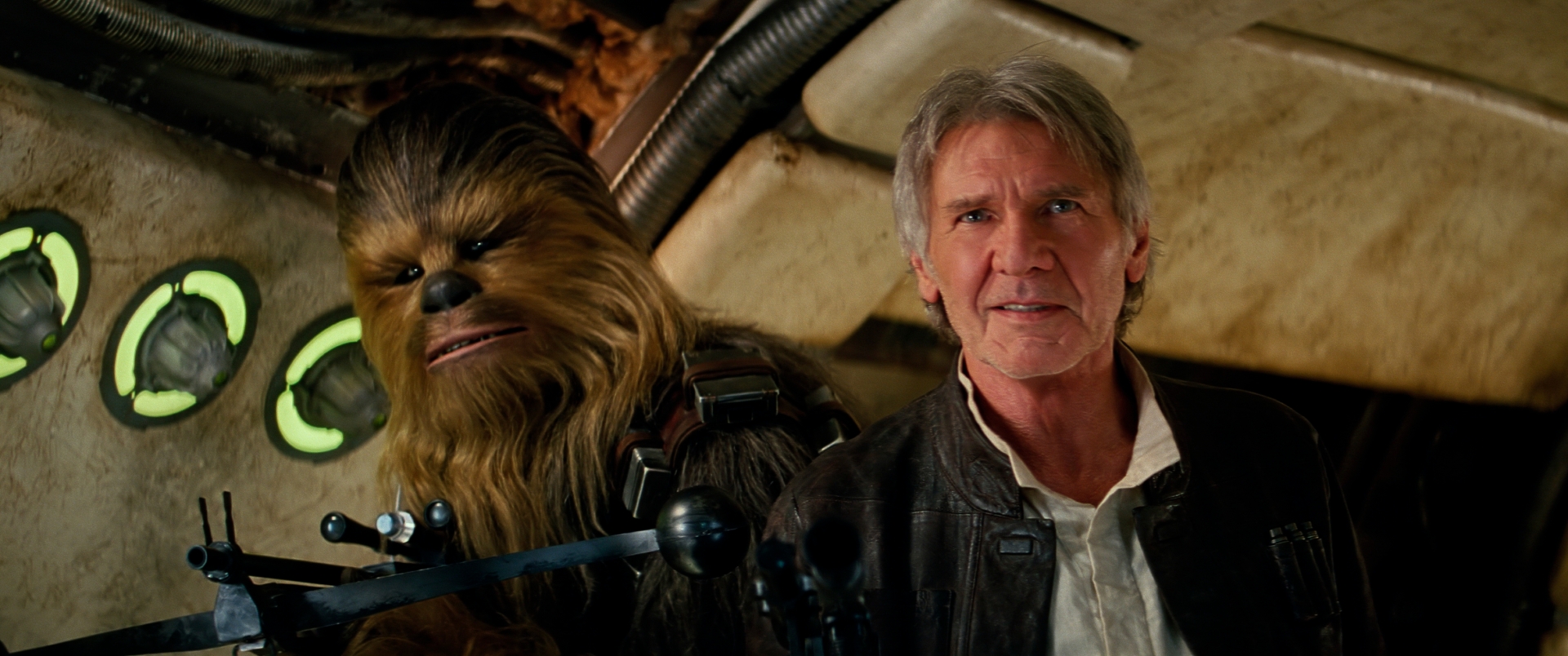 Star Wars: The Force Awakens



L to R: Chewbacca (Peter Mayhew) and Han Solo (Harrison Ford)



Ph: Film Frame



©Lucasfilm 2015starwars3
