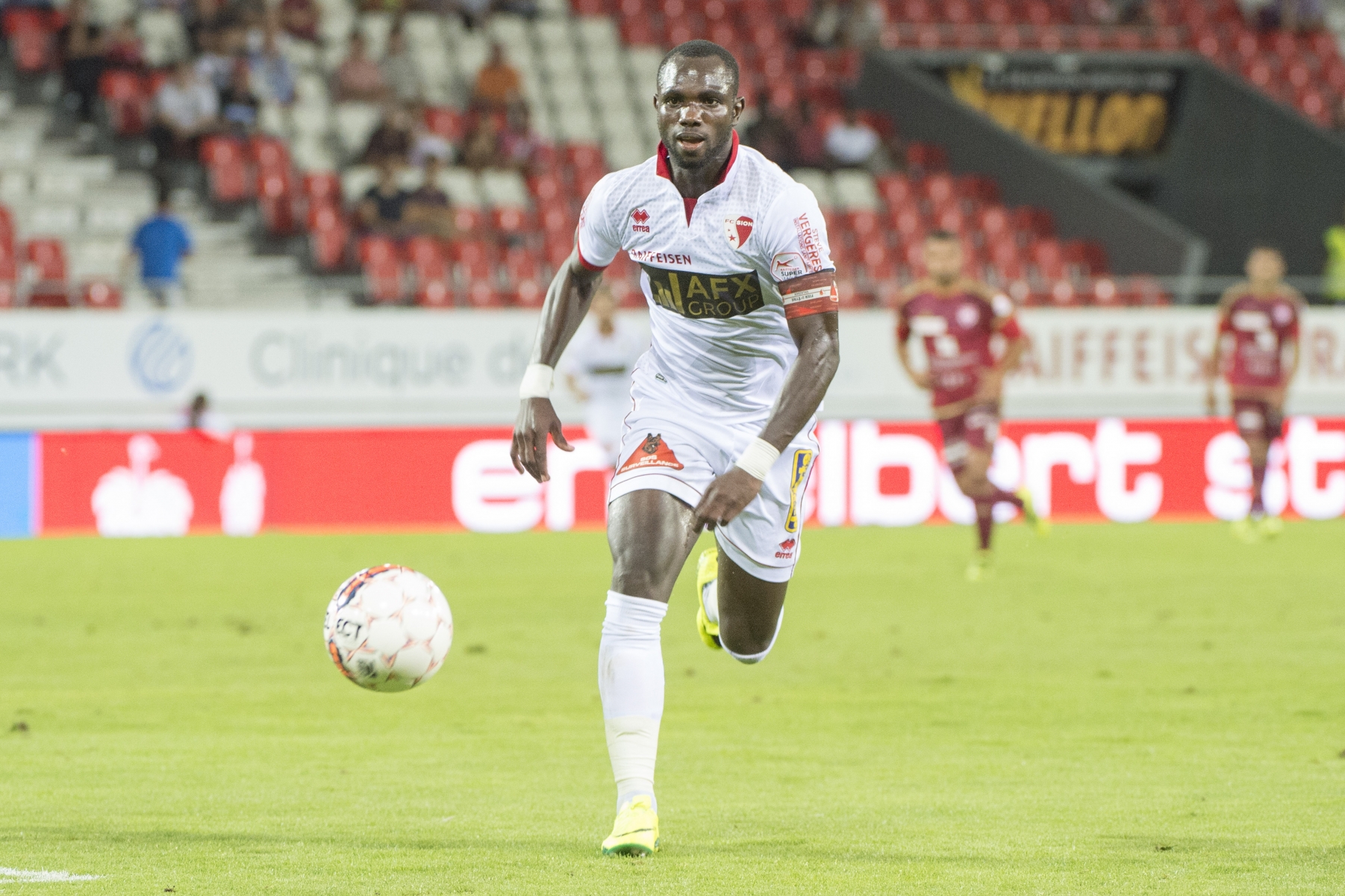 Sion le,27 août 2016 : Le FC Sion face au FC Vaduz. Konaté (sion).©Sacha Bittel/Le Nouvelliste