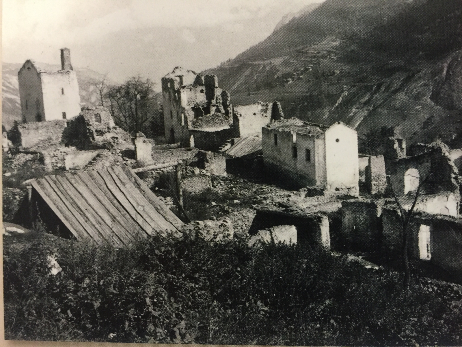 L'incendie de 1917 avait ravagé le village d'Euseigne.