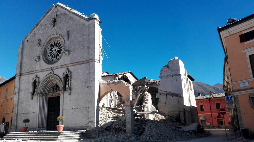 La Basilique de San Benedetto a été totalement détruite.