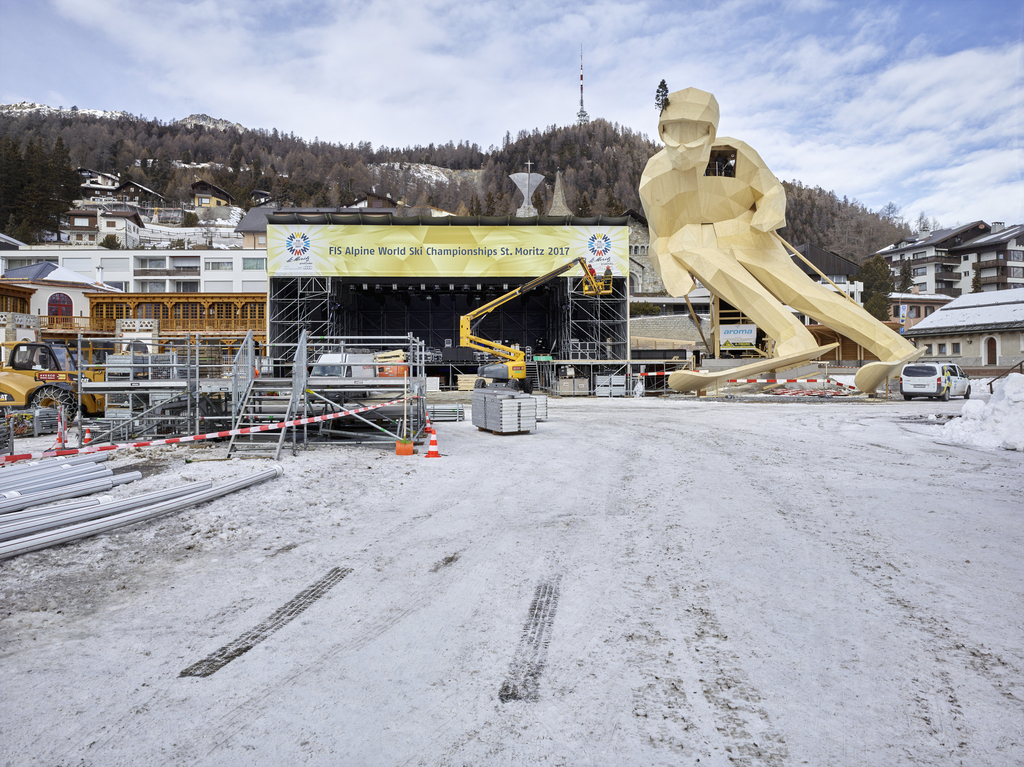 La station de St-Moritz a fait les choses en grand.