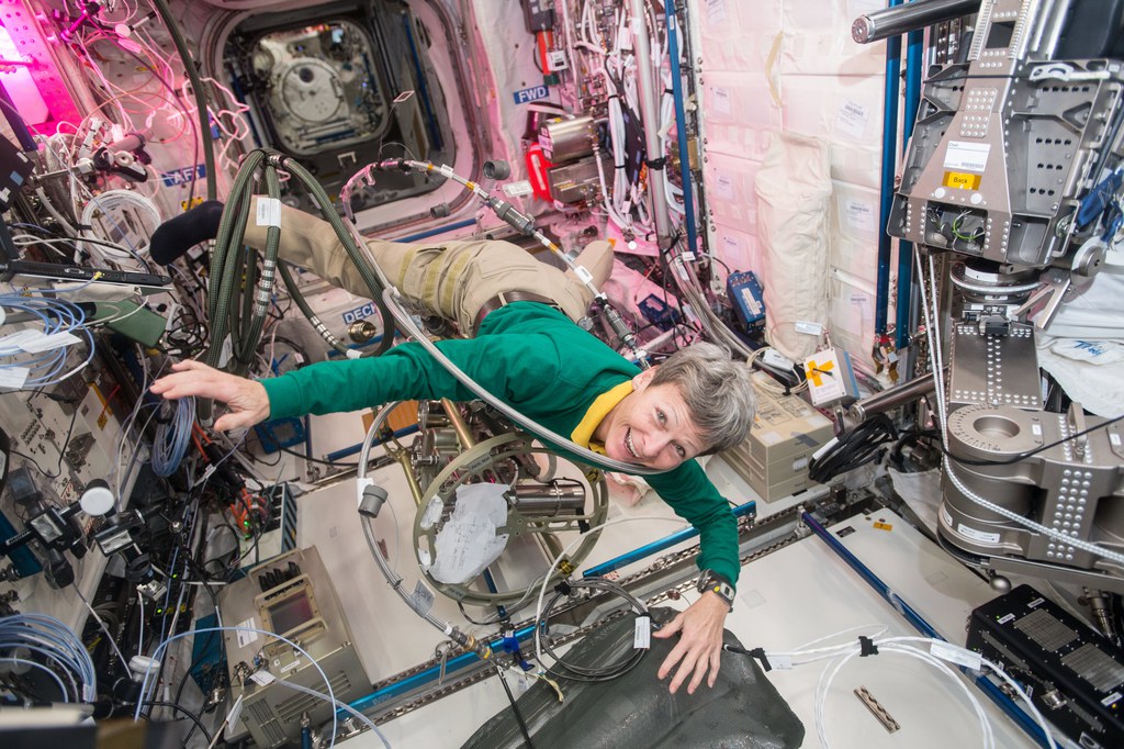 Peggy Whitson est actuellement la commandante de la Station spatiale internationale (ISS).