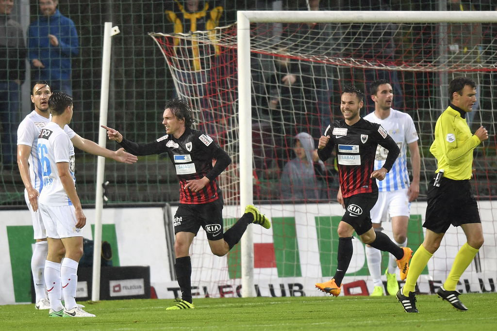 Geoffrey Tréand inscrit le 2-0 pour Aarau. Mais on voit mal comment Alain Naef et Zurich pourraient laisser échapper la promotion en Super League.