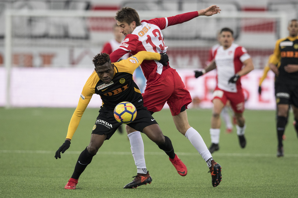 Dernier du classement avant ce match, Thoune a battu son rival cantonal Young Boys 3-1. 