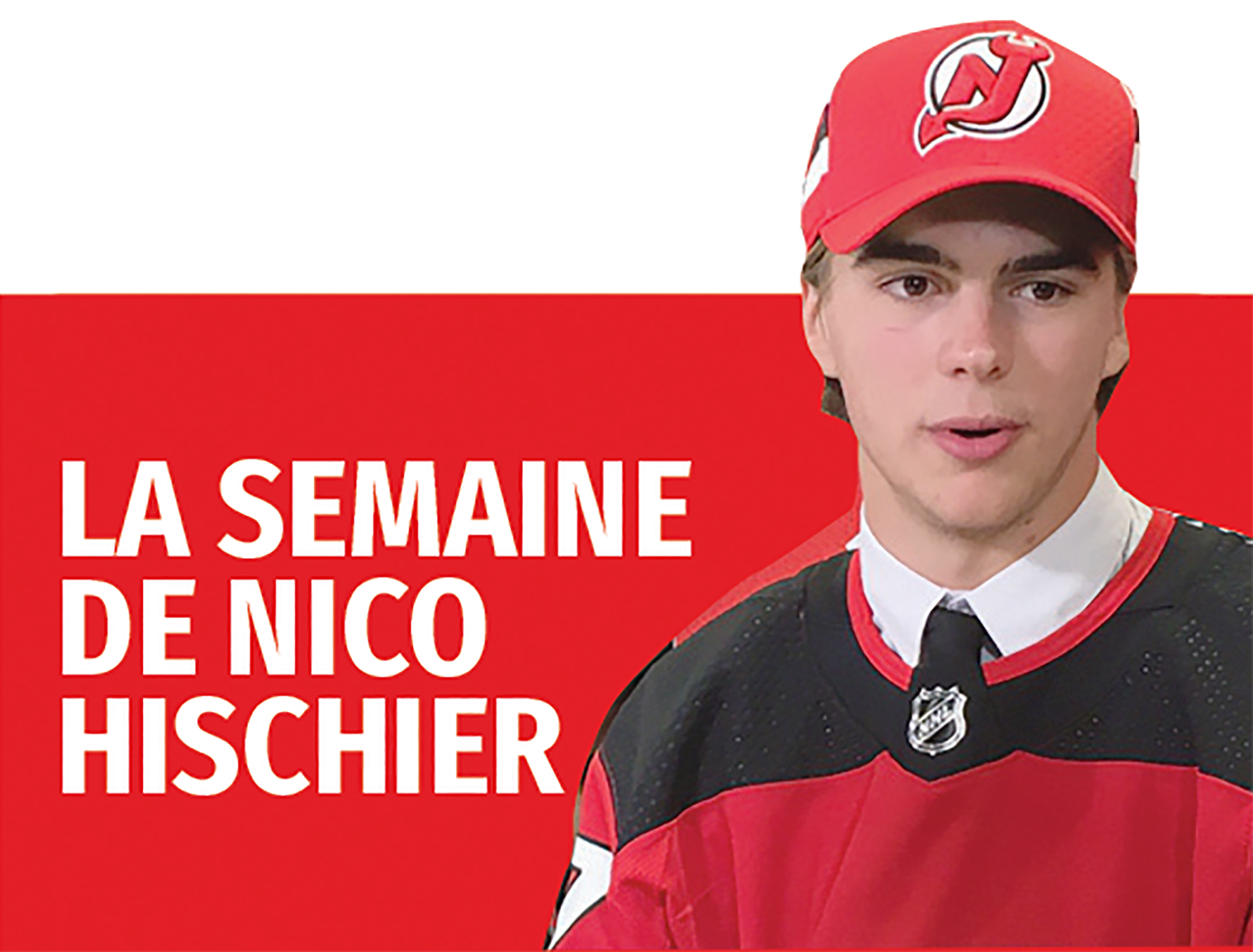 Nico Hischier, 18 ans, joueur des New Jersey Devils. 