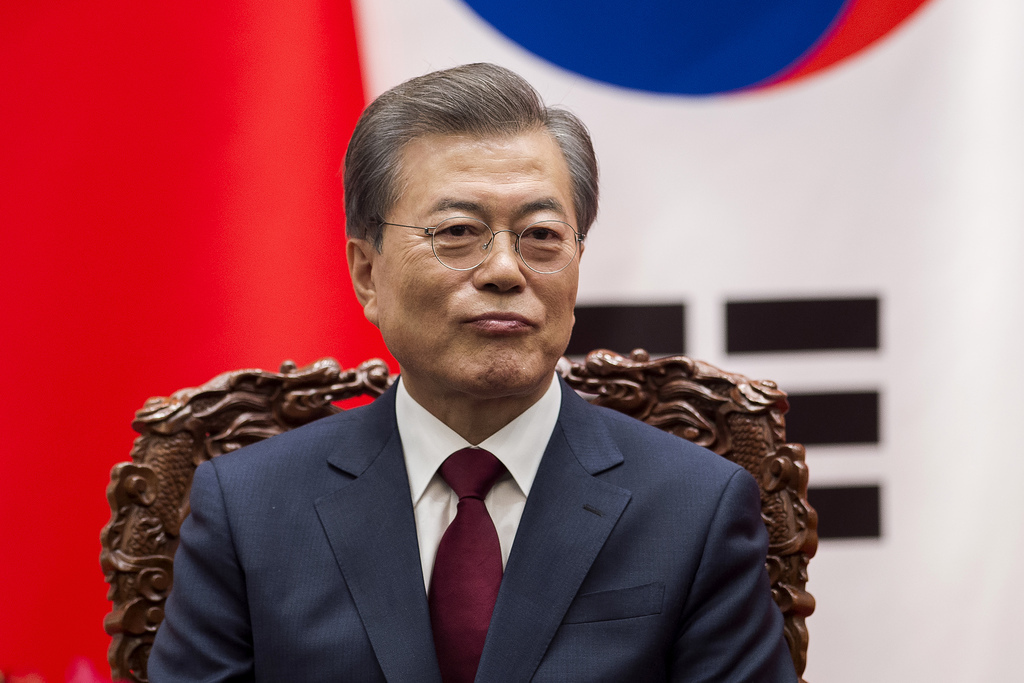Le président sud-coréen Moon Jae-In s'est dit prêt "n'importe quand" à un sommet avec la Corée du Nord, mais "dans les bonnes conditions".