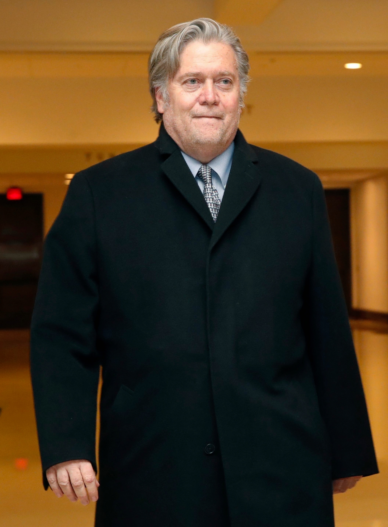 Former White House strategist Steve Bannon leaves a House Intelligence Committee meeting where he was interviewed behind closed doors on Capitol Hill, Tuesday, Jan. 16, 2018, in Washington. (AP Photo/Jacquelyn Martin) Trump Russia Probe