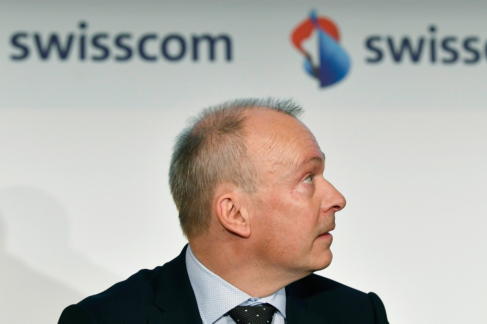 Urs Schaeppi, CEO Swisscom an der Bilanzmedienkonferenz in Zuerich am Mittwoch, 7. Februar 2018. (KEYSTONE/Walter Bieri) SCHWEIZ MK SWISSCOM