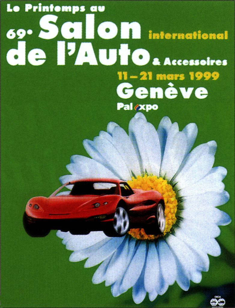 En 1999, l'affiche du Salon de l'auto était très florale.