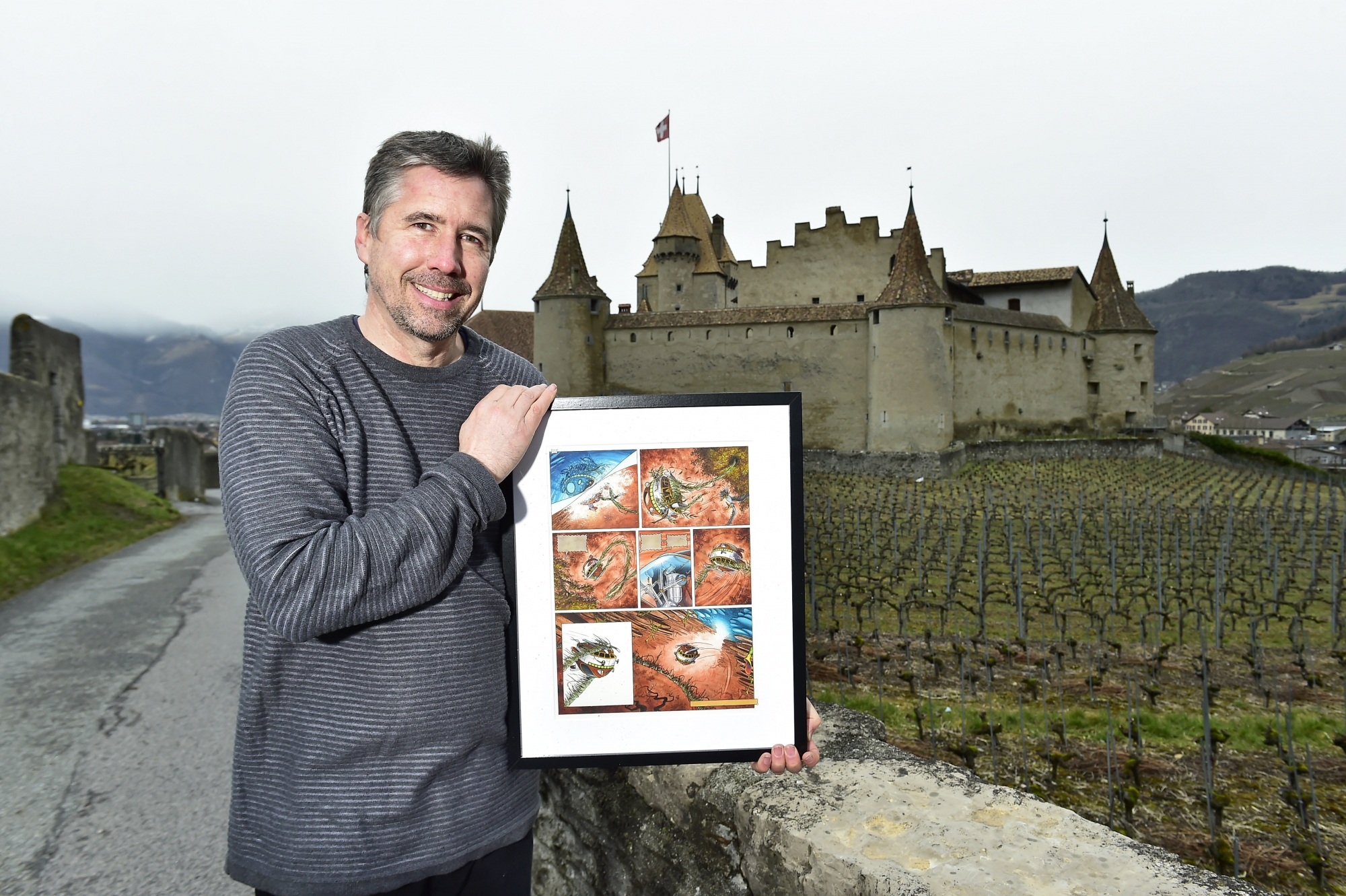 Passionné de bandes dessinées, Jean-Marc Crousaz préside le comité d'organisation du premier festival de BD au château d'Aigle.