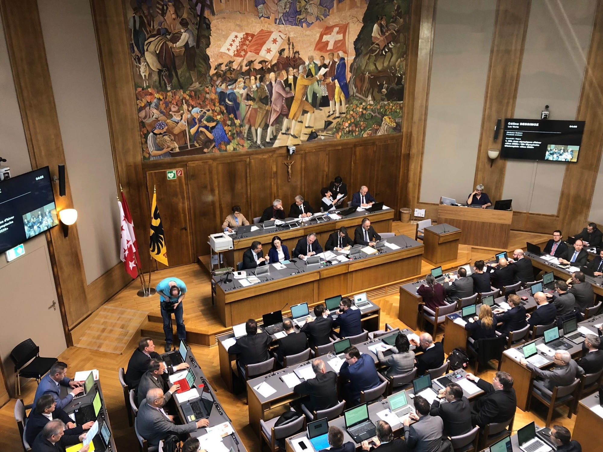 Le soutien à Sion 2026 obtient 74% de vote favorable au Grand Conseil.
