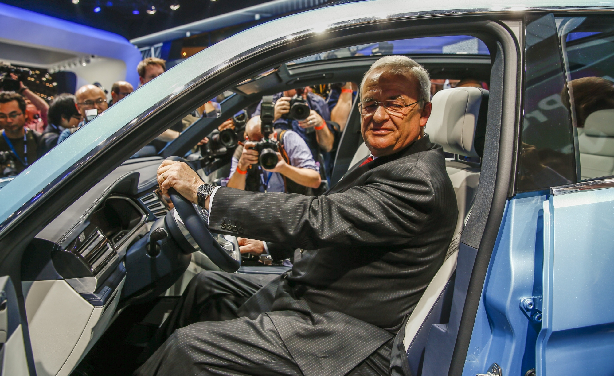 epa06710200 (FILE) - Former CEO of German car manufacturer Volkswagen (VW), Martin Winterkorn poses while sitting in the Volkswagen Cross Coupe GTE concept SUV during the media preview of North American International Auto Show at Cobo Arena in Detroit, Michigan, USA, 12 January 2015 (reissued 04 May 2018). Former Volkswagen CEO, Martin Winterkorn, has been indicted on fraud charges in the US over its efforts to conceal compliance with US federal emission standards.  EPA/TANNEN MAURY (FILE) GERMANY USA VOLKSWAGEN WINTERKORN