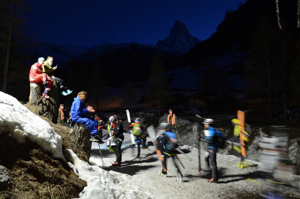 Cette année, on met les skis directement  à la sortie de Zermatt.